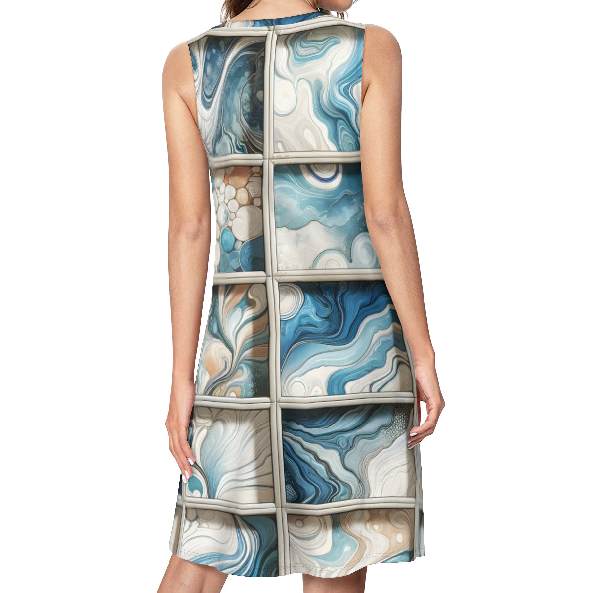 Window Pane Women's Casual Dress | Polyester