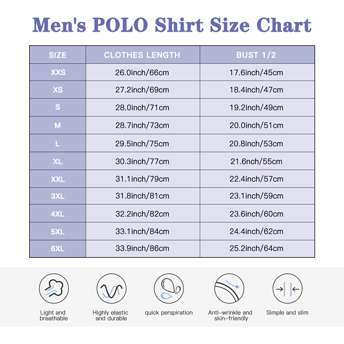 Sunsert Men's Premium European Size POLO Shirt | 95% Polyester+5% Spandex