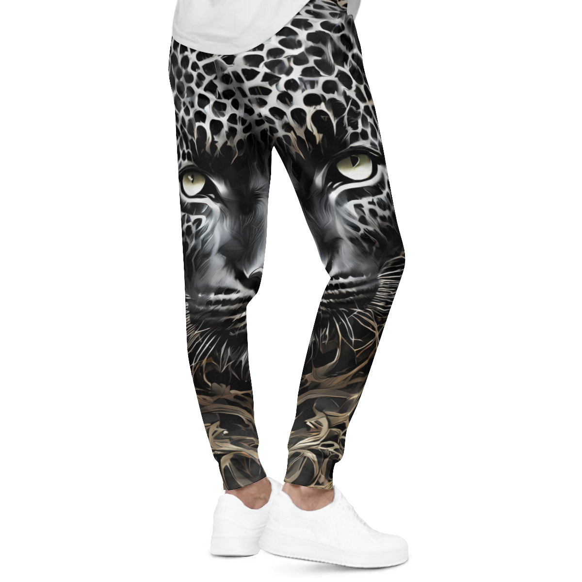 Leopard Men's Adult Hoodie Set (Double-Layer Hood) | Health Fabric