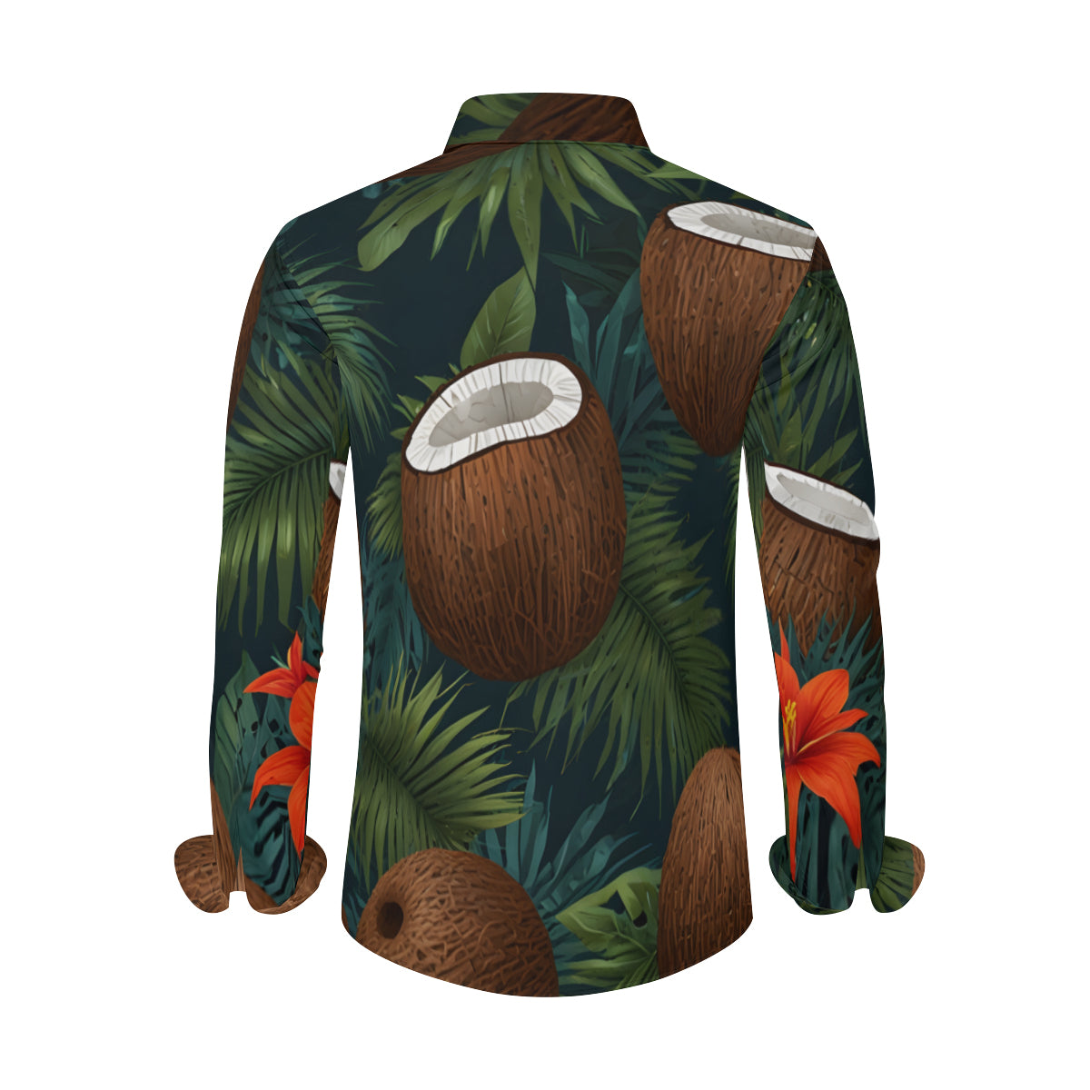 Tropical Coconut Long Sleeves Men's Shirt