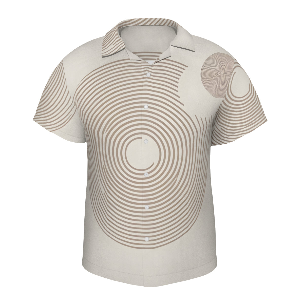 Abstract Stripes Short Sleeves Men's Shirt