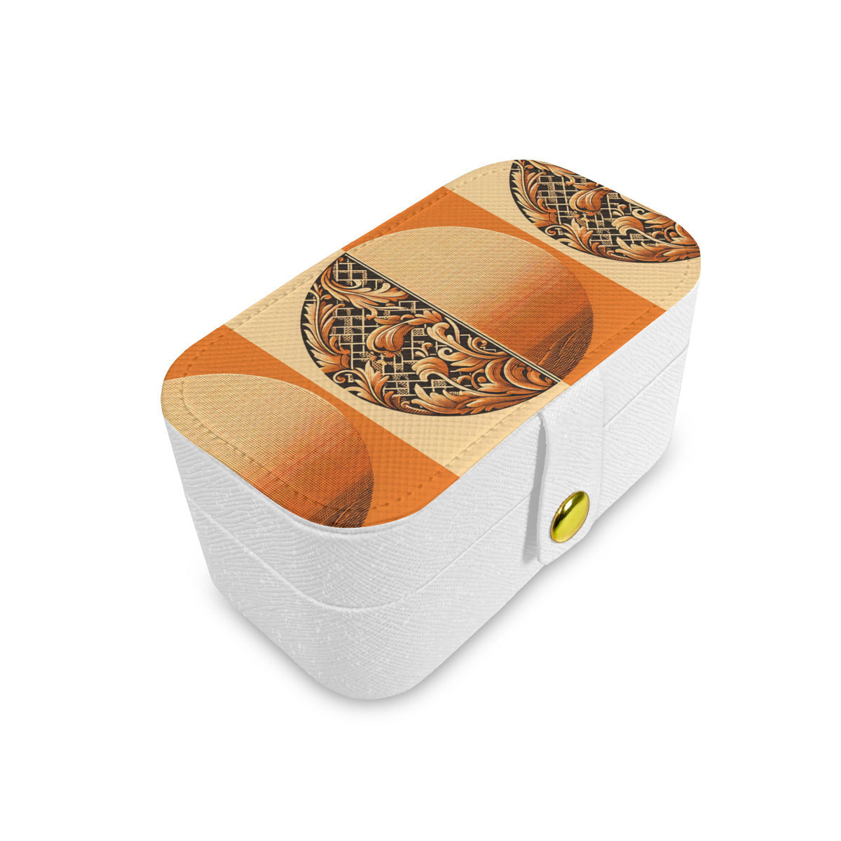 Orange Style Personalized Portable Jewelry Box