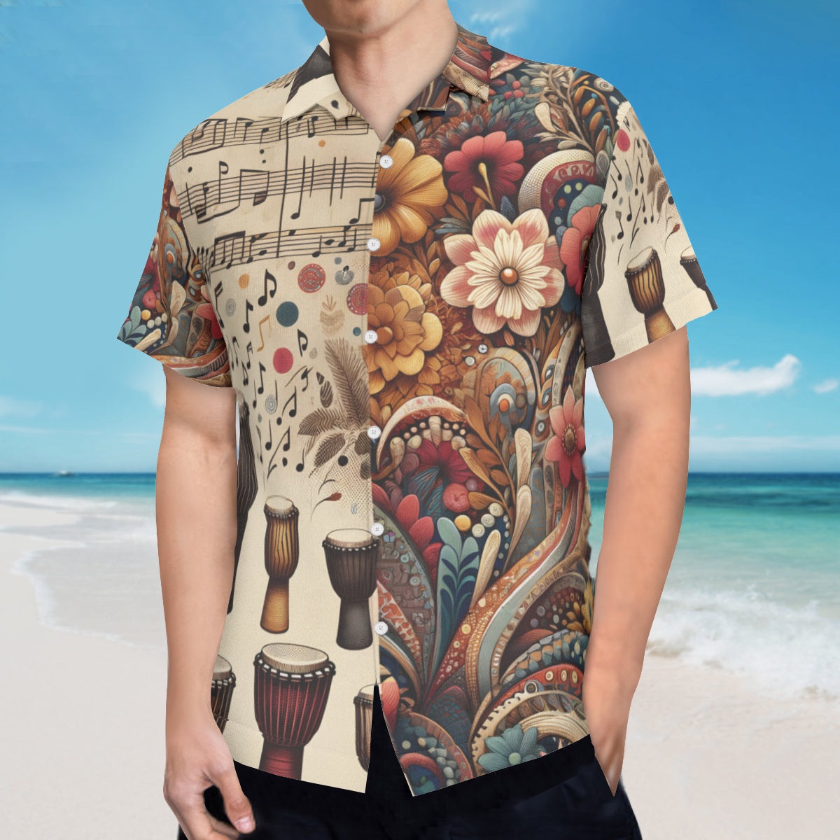 African Drums Short Sleeves Men's Shirt