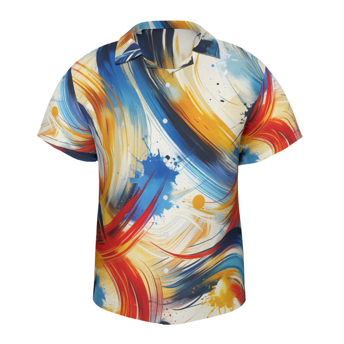 Brush Strokes Short Sleeves Men's Shirt