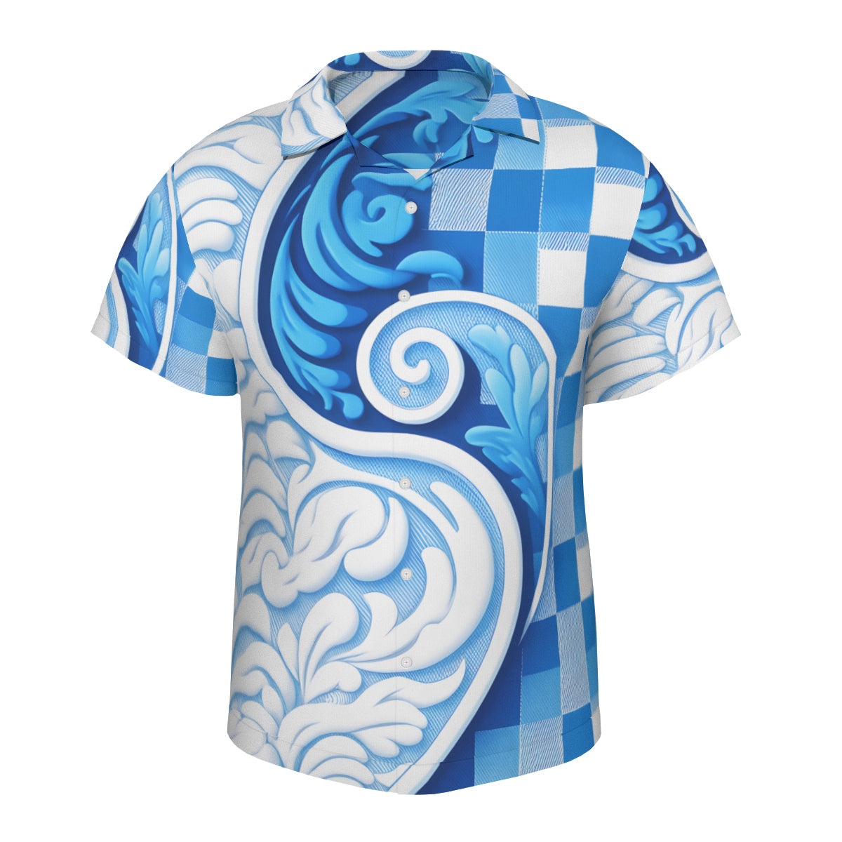 Blue Wave Short Sleeves Men's Shirt