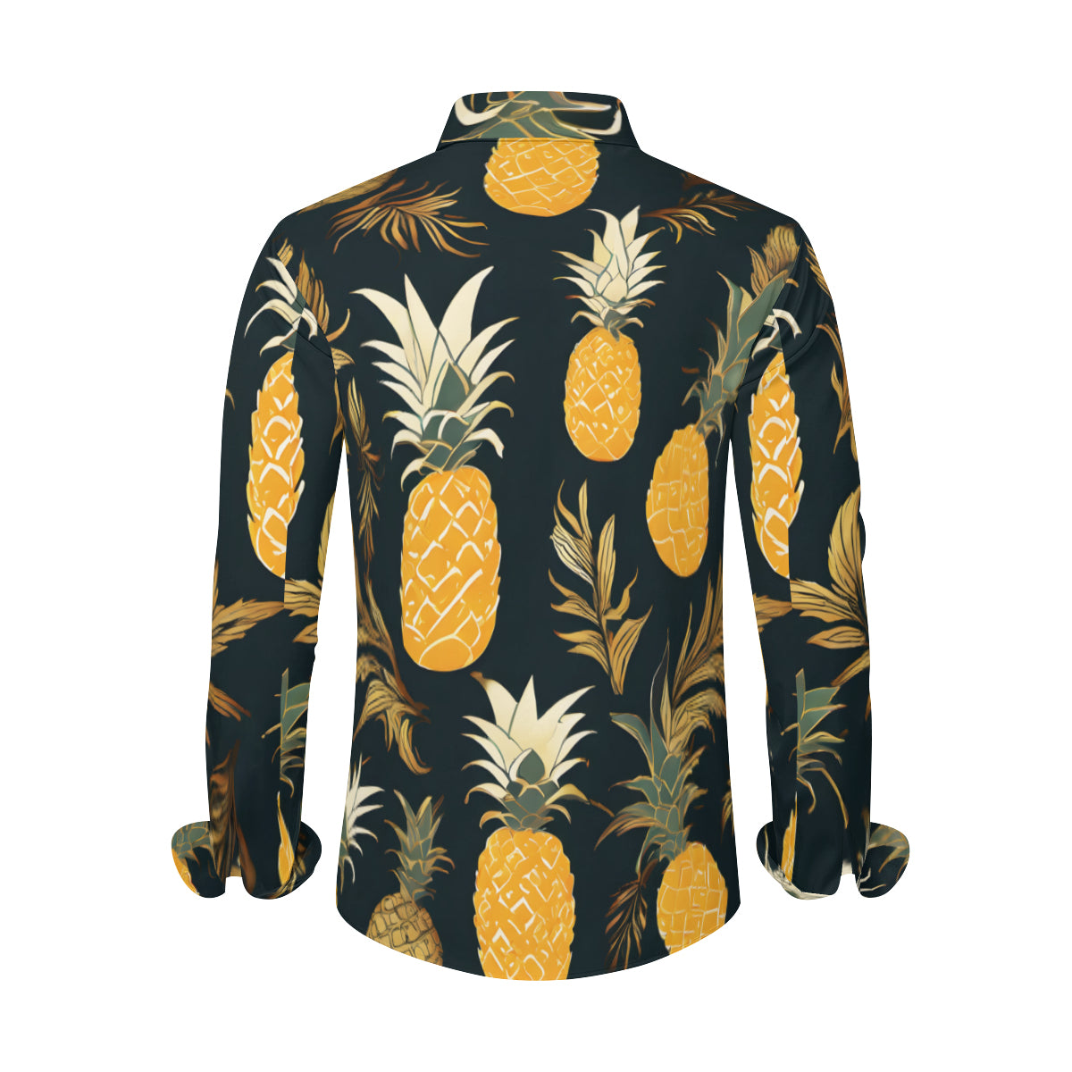 Pineapple Men's Classic Long-Sleeved Shirt | Polyester