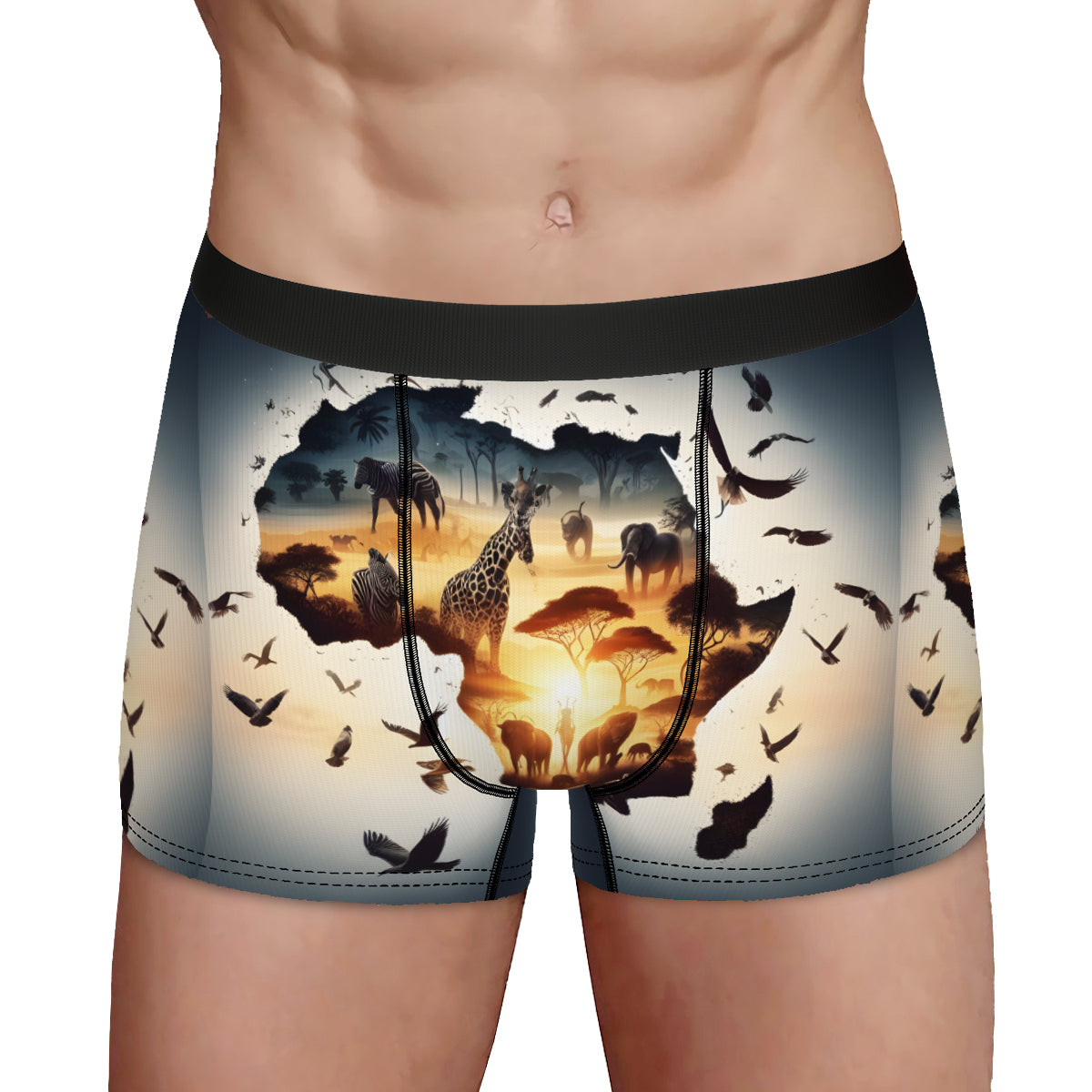 African Sunset Men's Underwear (Multi-Faceted Design)