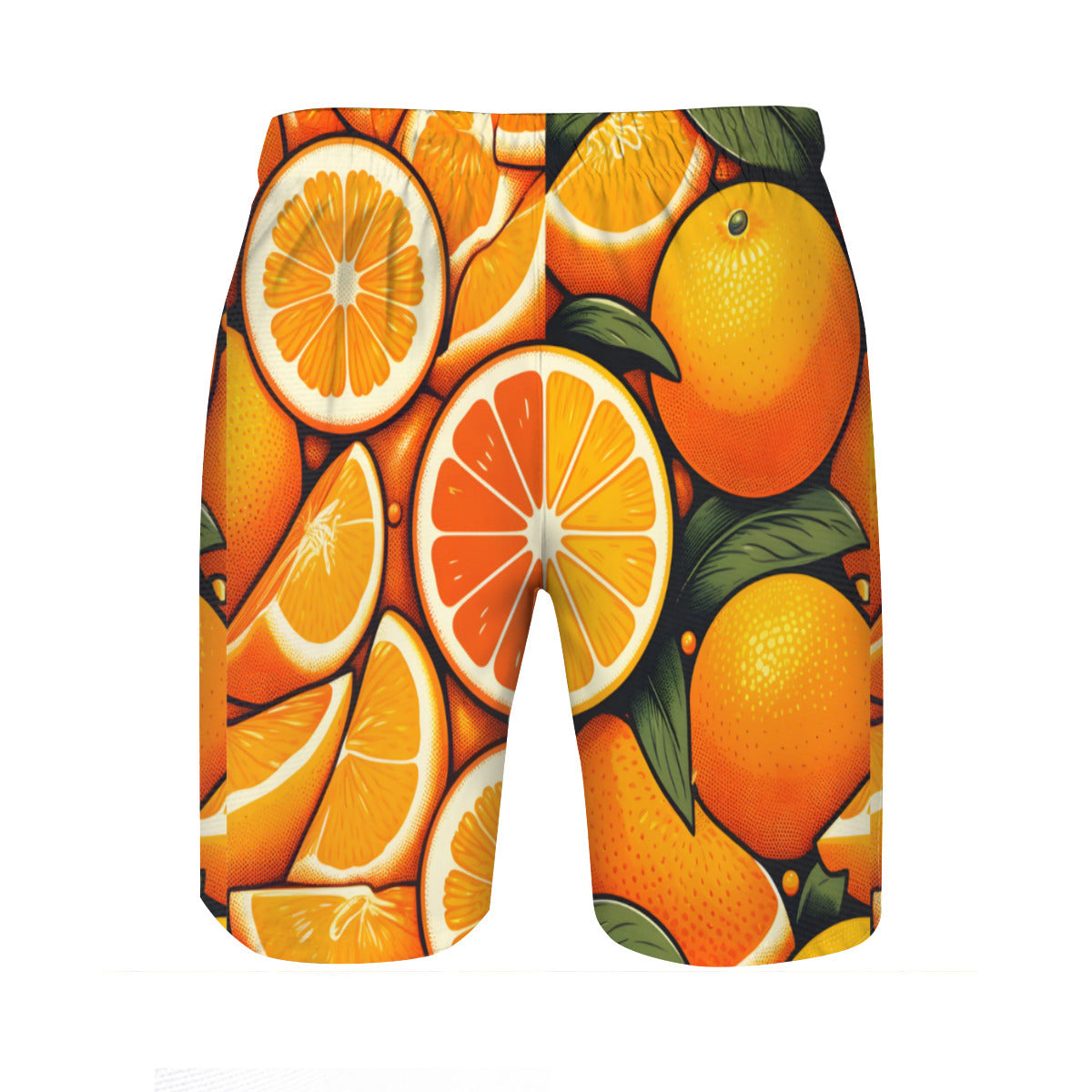Orange Men's Beach Shorts (Not Mesh Lined) | Polyester