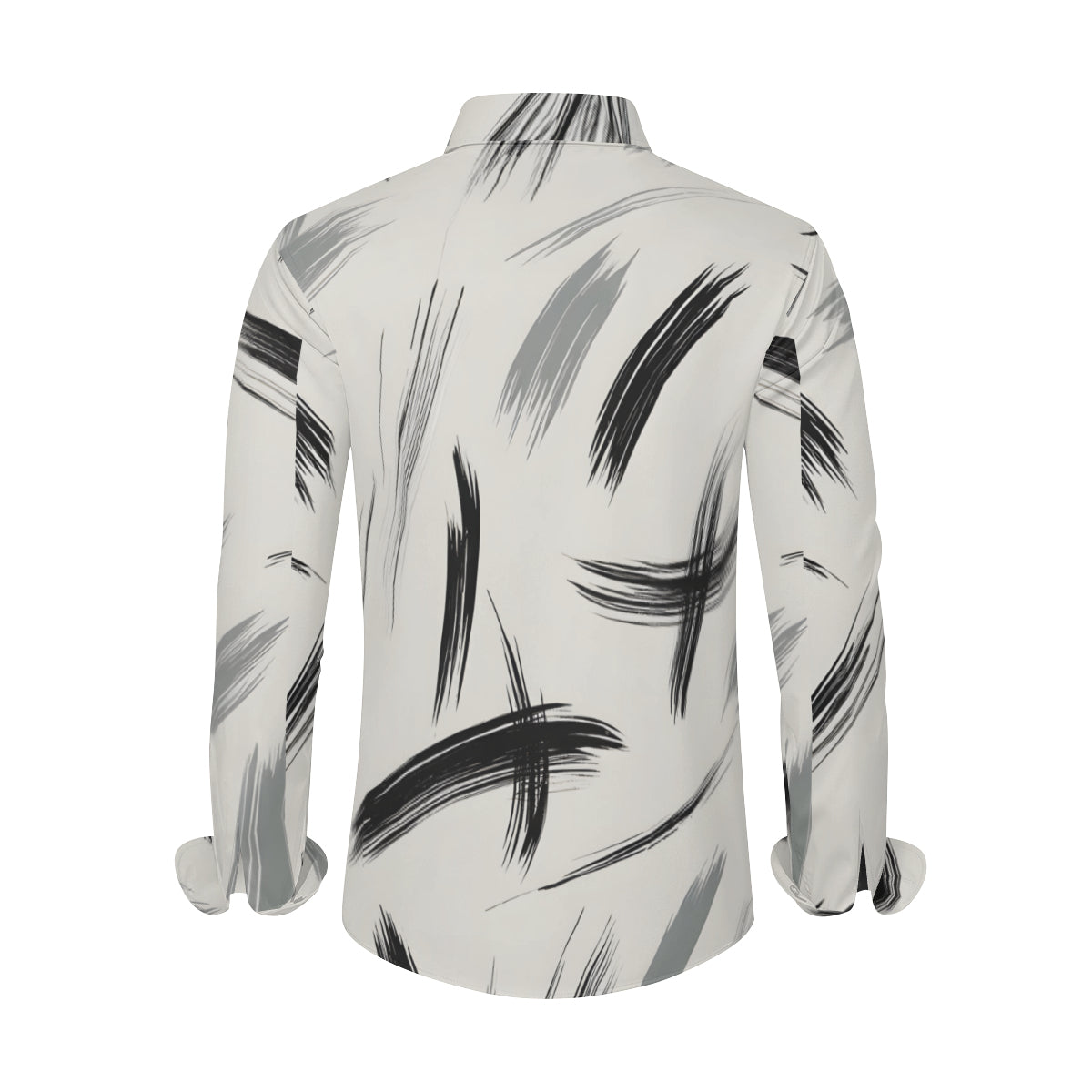 Minimalistic Paint Brush Long Sleeves Men's Shirt