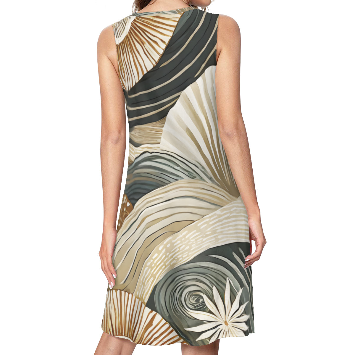 Abstract Women's Casual Dress | Polyester