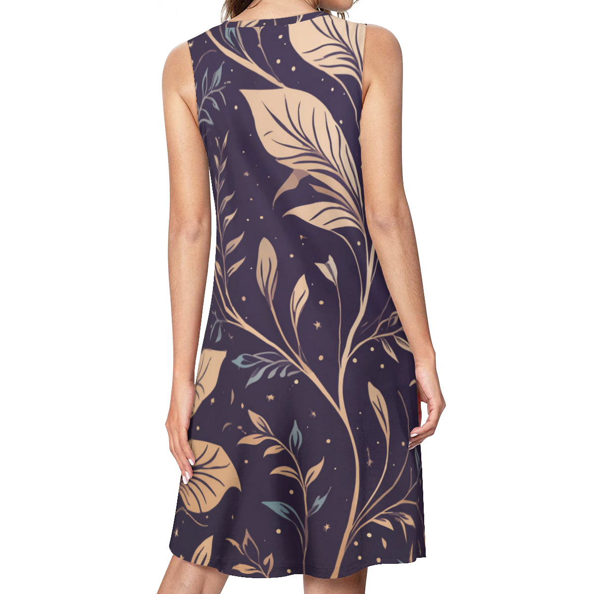 Elegant Floral Women's Casual Dress | Polyester