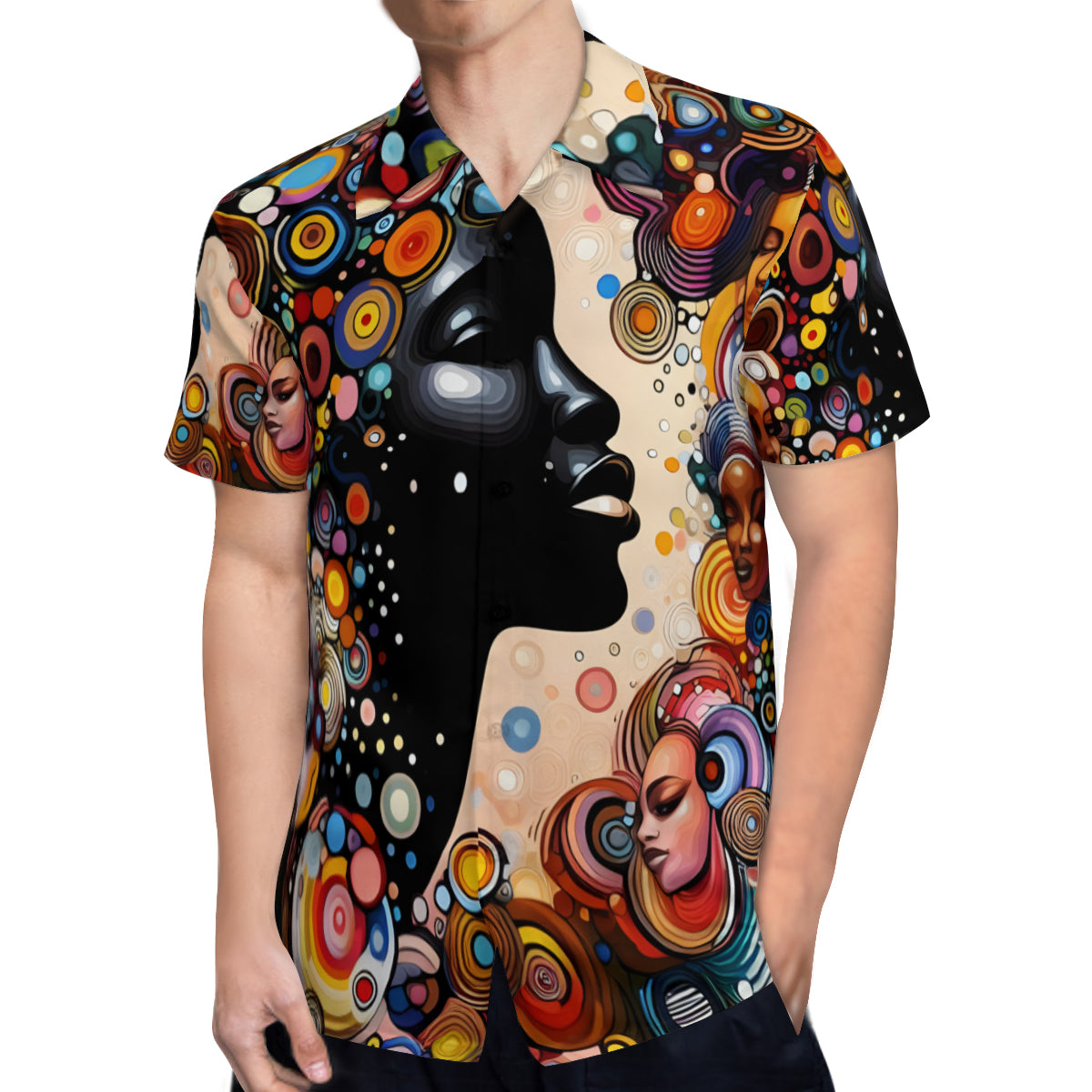 Abstract Afrocentric Short Sleeves Men's Shirt