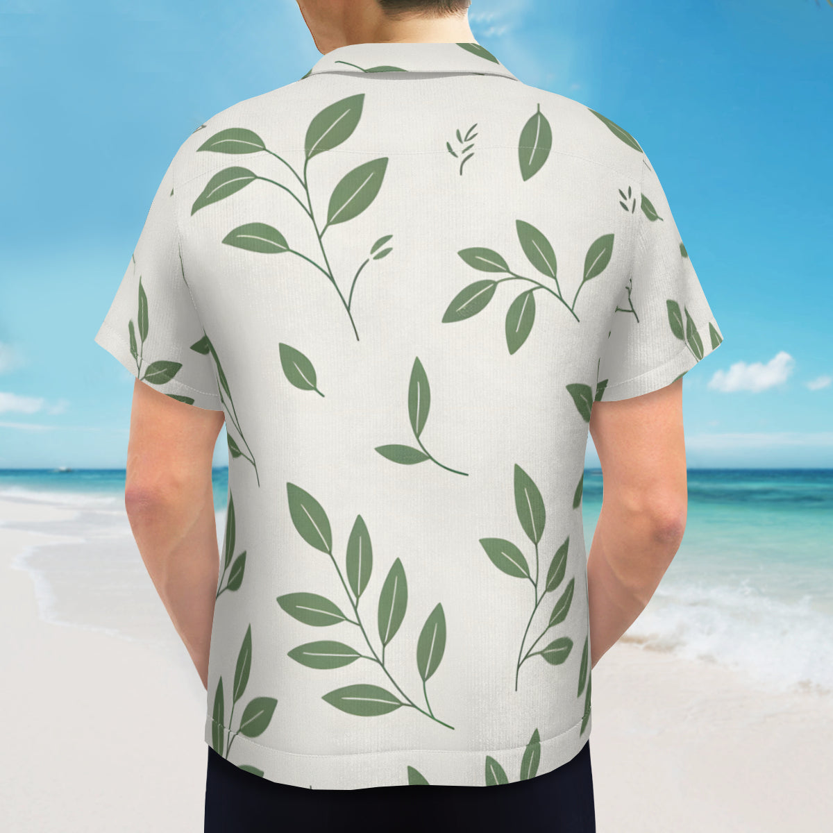 Abstract Floral Short Sleeves Men's Shirt