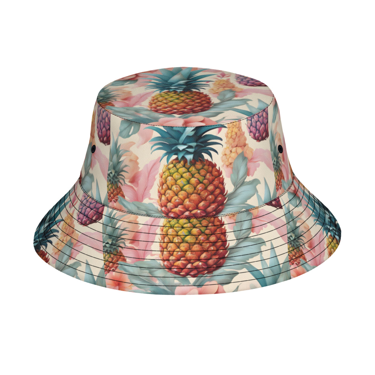 Pineapple Double-Sided Unisex Polyester Bucket Hat