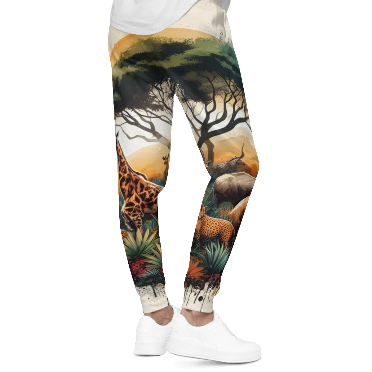 African Sunset Men's Adult Hoodie Set (Double-Layer Hood) | Health Fabric