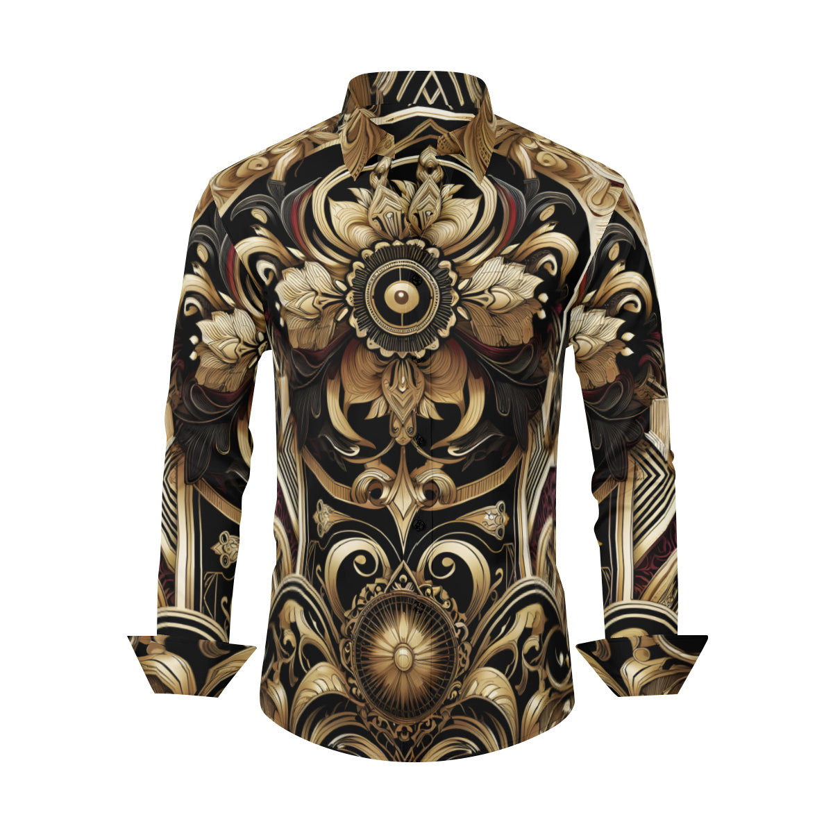 Abstract Luxury Long Sleeves Men's Shirt