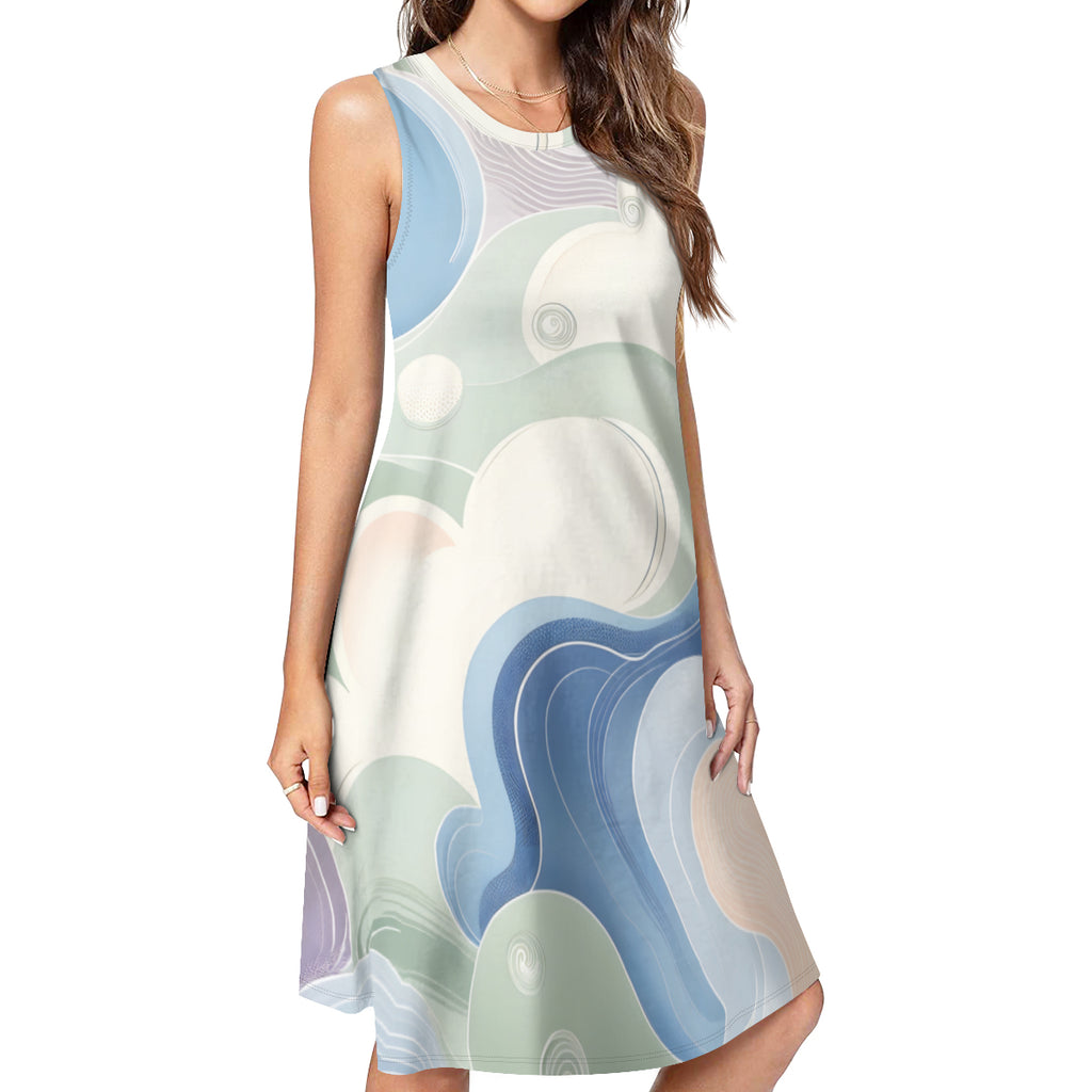 Abstract Women's Casual Dress | Polyester