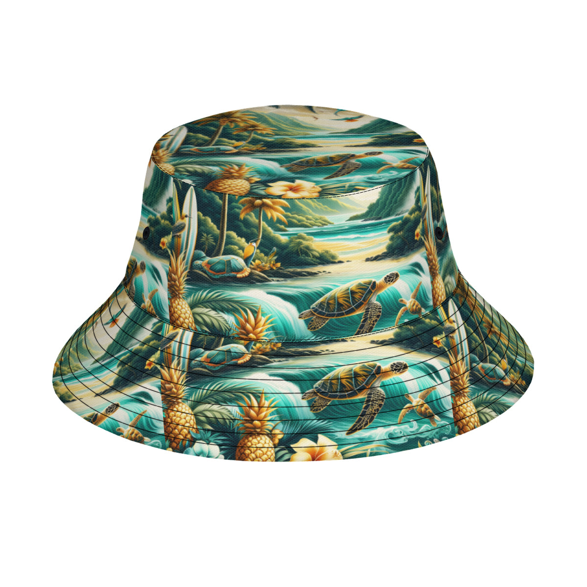 Sea World Double-Sided Unisex Polyester Bucket Hat