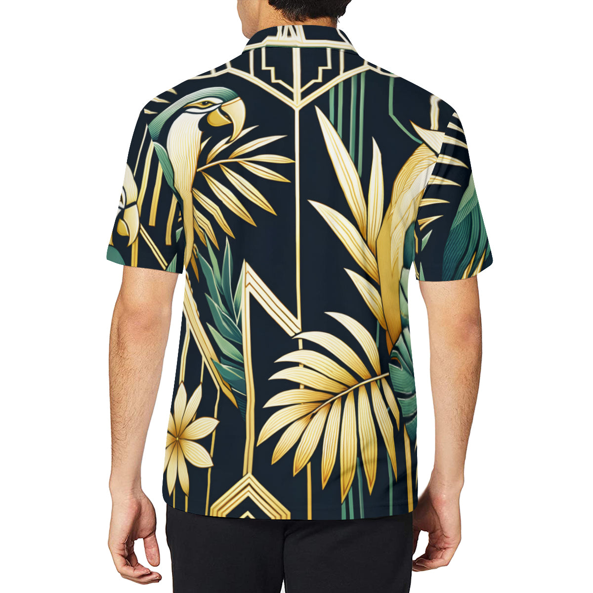 Tropical Men's Premium European Size POLO Shirt | 95% Polyester+5% Spandex