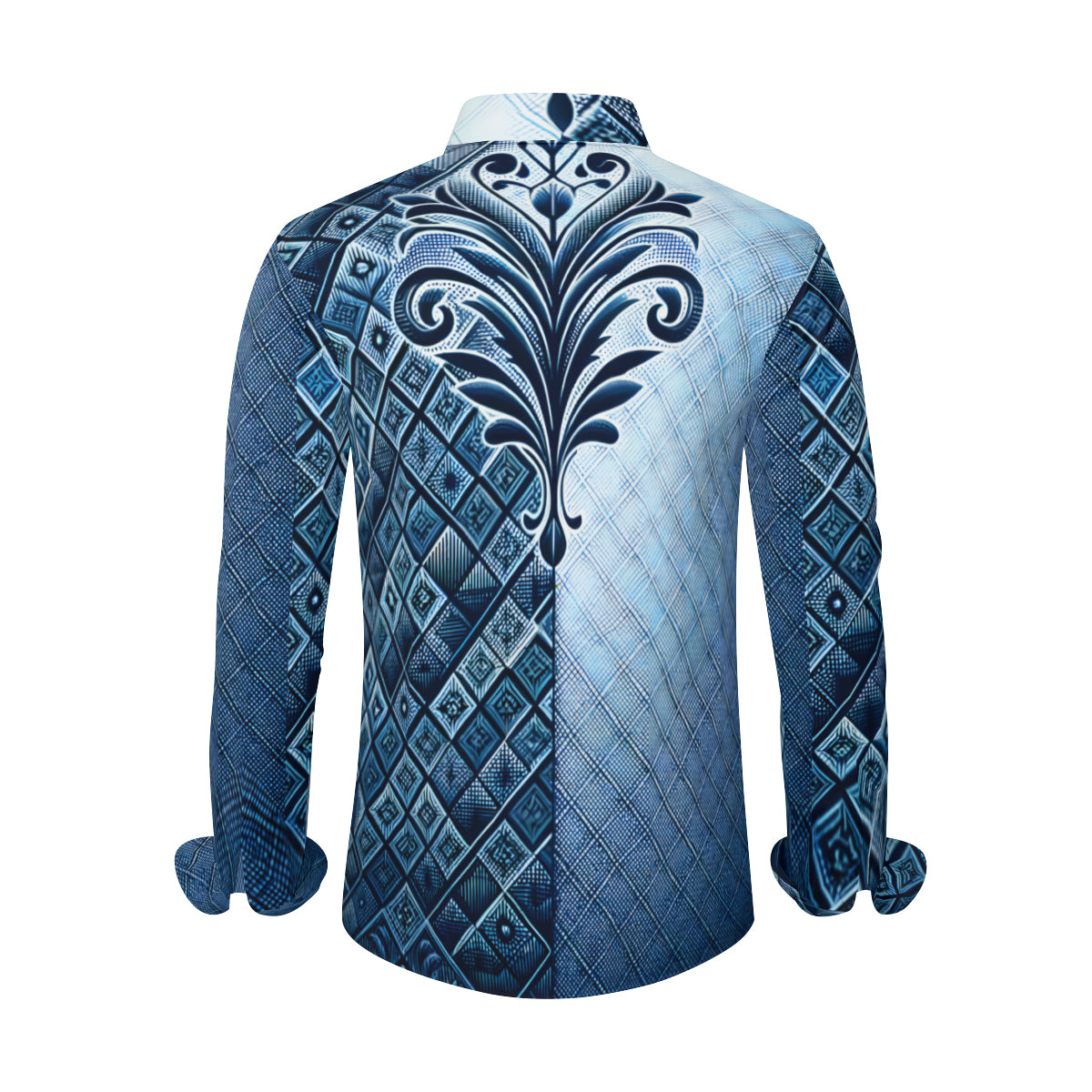 Blue Long Sleeves Men's Shirt