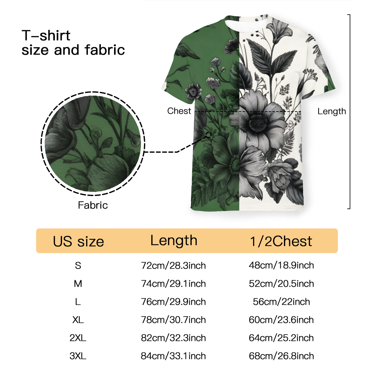 Botanical Men's Short-Sleeved Mesh Cloth T-Shirt｜Polyester