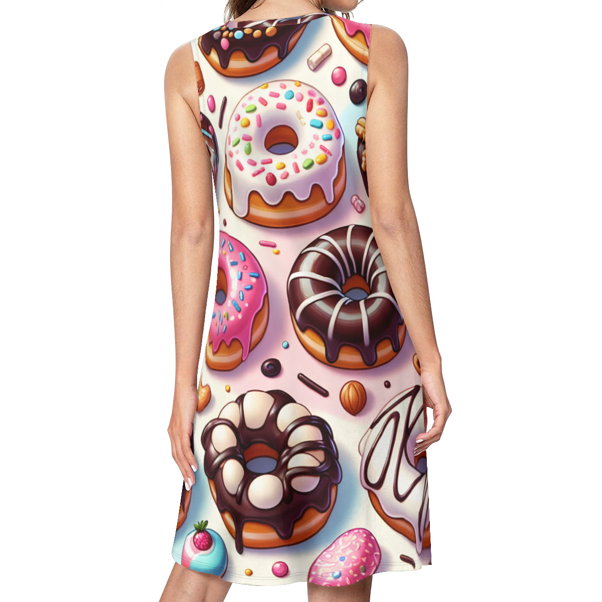 Donut Design Women Women's Casual Dress | Polyester