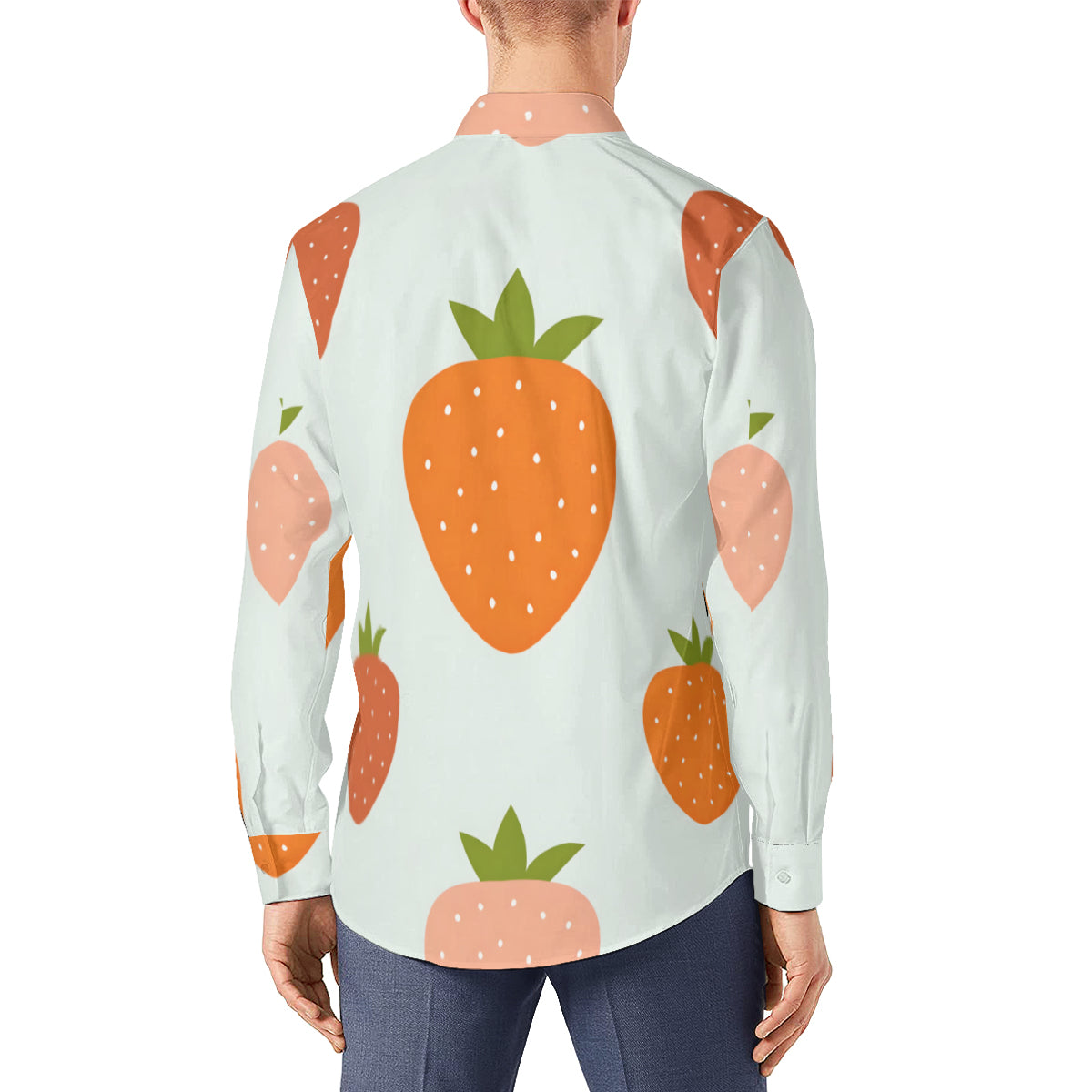 Strawberries Long Sleeves Men's Shirt