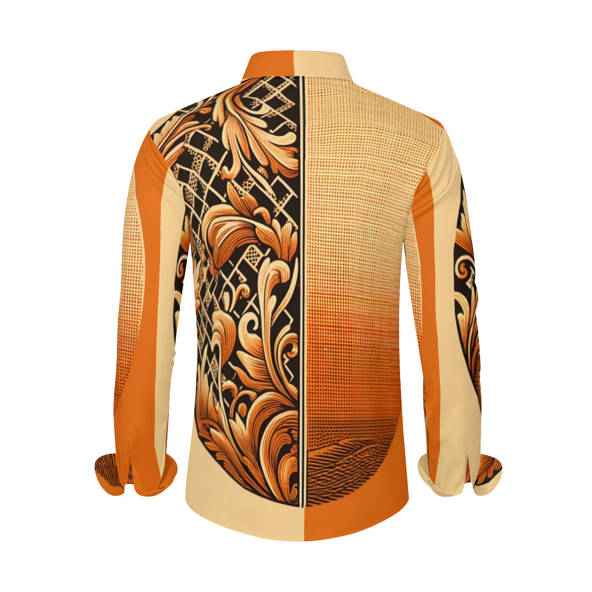 Orange Long Sleeves Men's Shirt