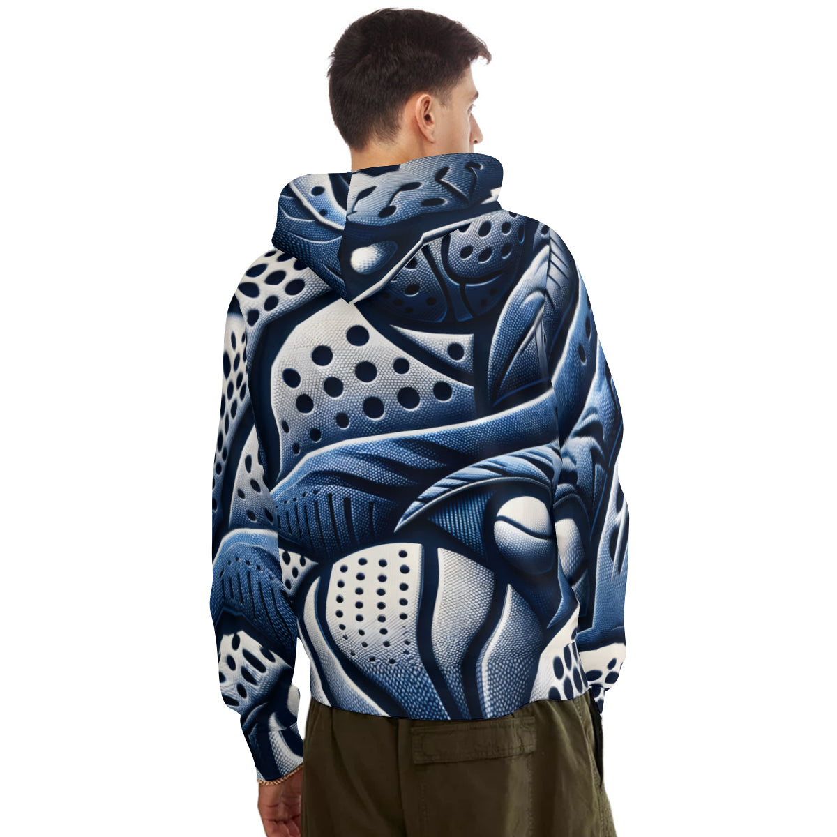 Blue Style Men's Adult Hoodie Set (Double-Layer Hood) | Health Fabric