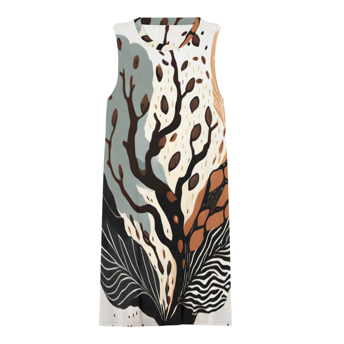 African Tree Women's Casual Dress | Polyester