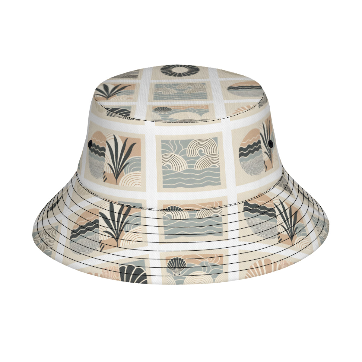 Tropical Minimalistic Double-Sided Unisex Polyester Bucket Hat
