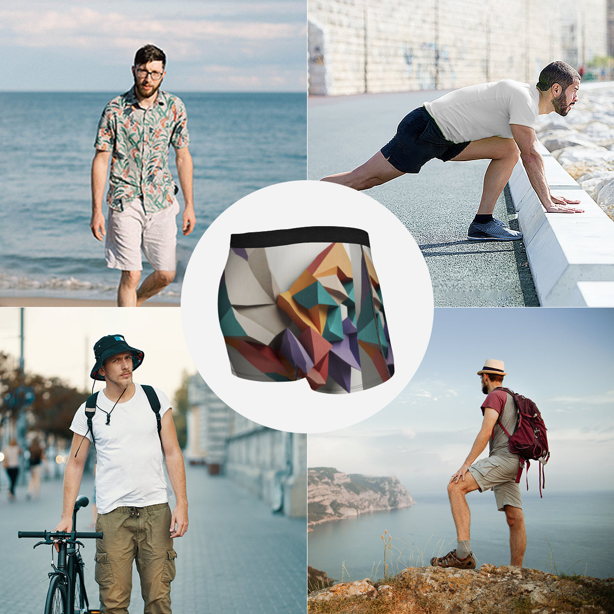 Geometric 3D Men's Underwear