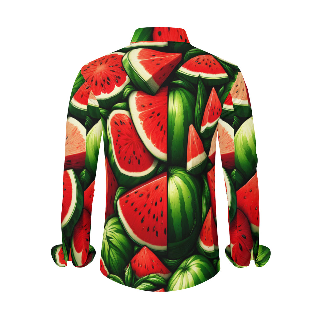 Watermelon Long Sleeves Men's Shirt