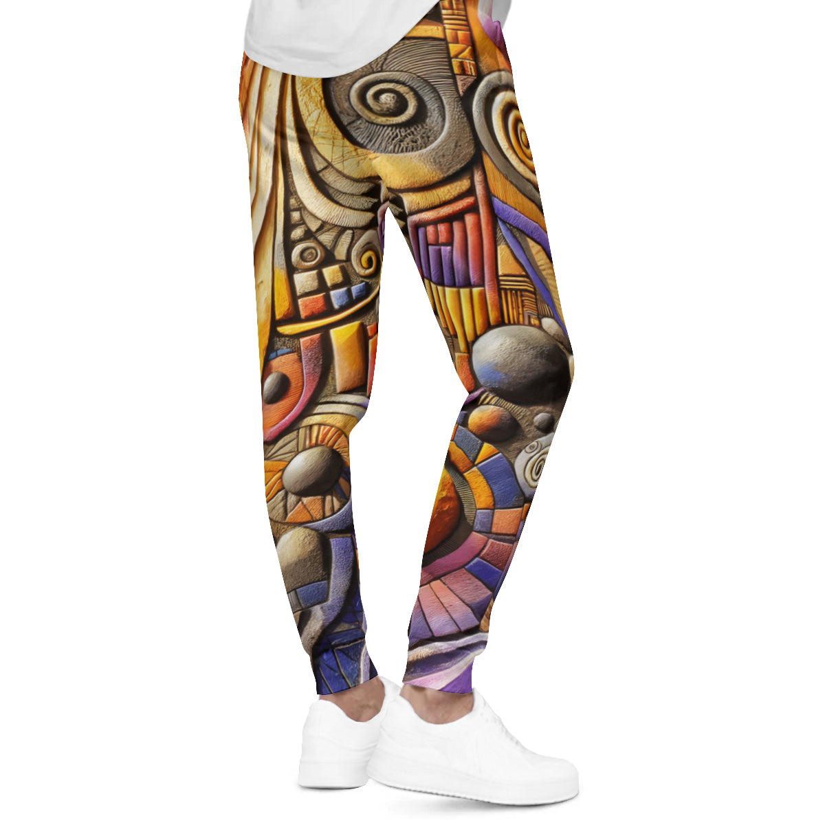 Textured Abstract Men's Adult Hoodie Set (Double-Layer Hood) | Health Fabric