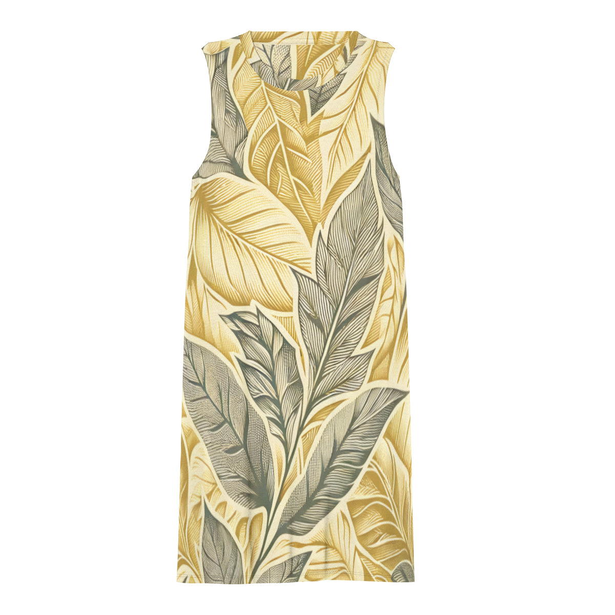 Golden Leaves Women's Casual Dress | Polyester