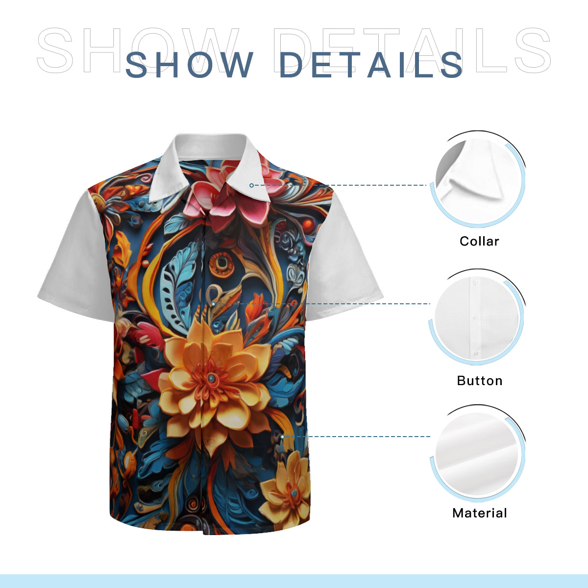 Floral Short Sleeves Men's Shirt