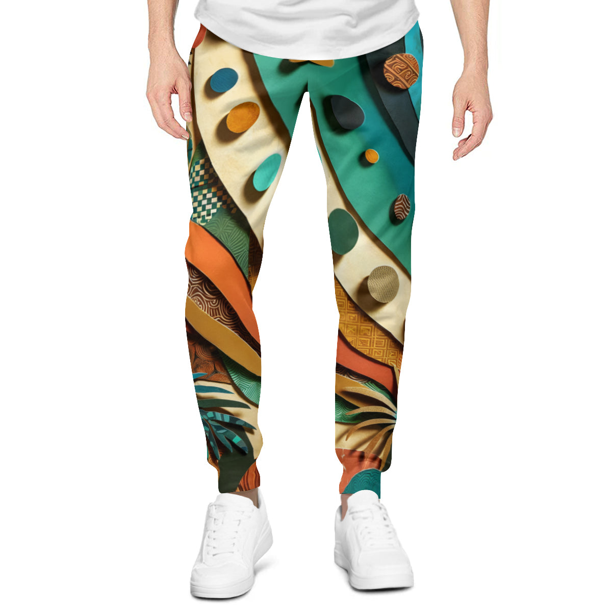 Paper Collage Men's Adult Hoodie Set (Double-Layer Hood) | Health Fabric