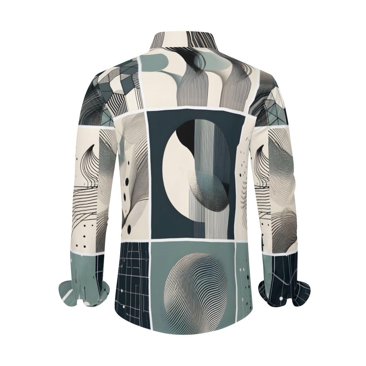 Abstract Shapes Long Sleeves Men's Shirt