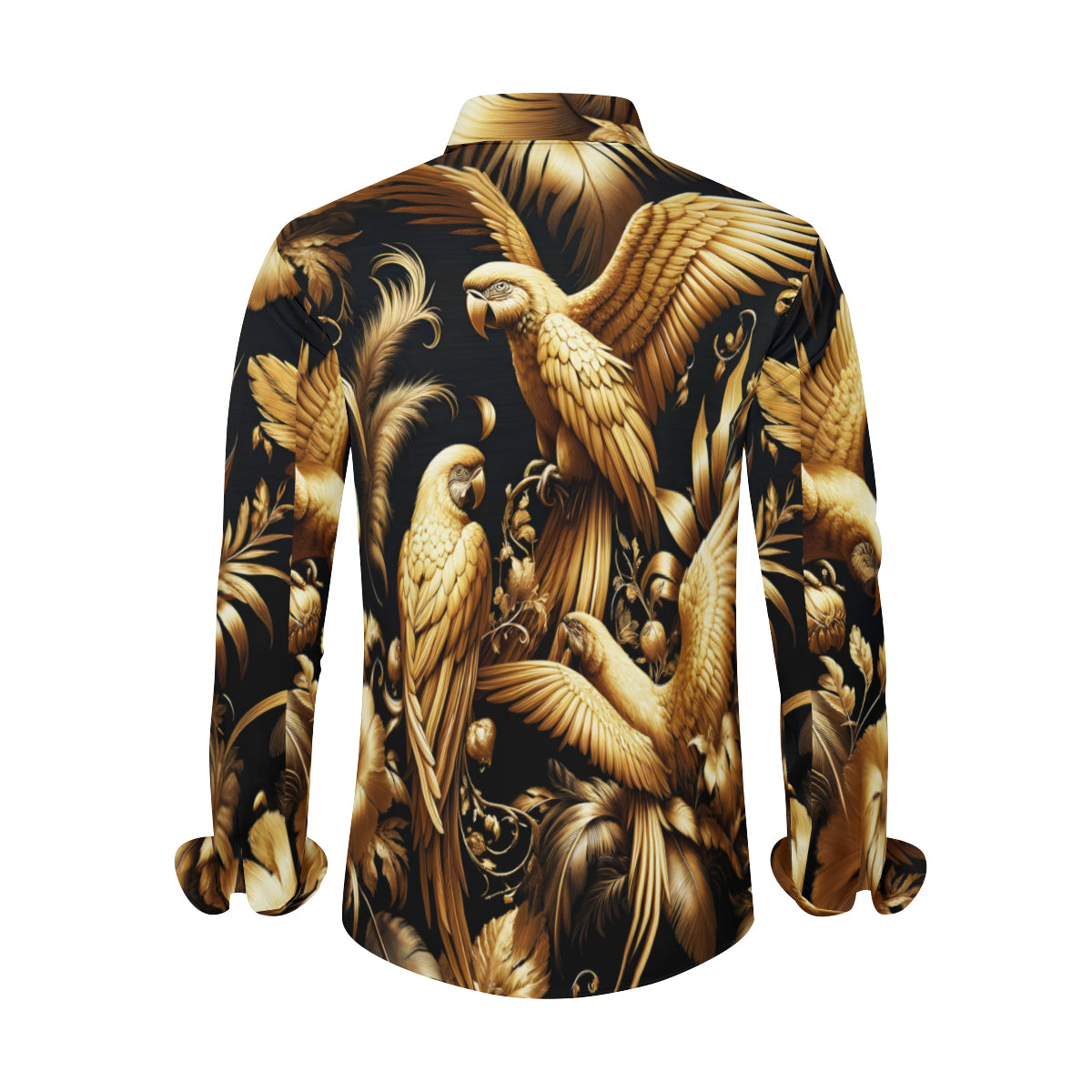 Golden Feathers Men's Classic Long-Sleeved Shirt | Polyester
