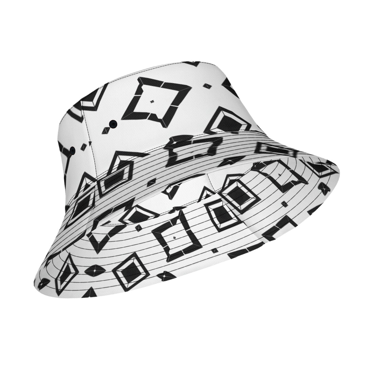 Black And White Double-Sided Unisex Polyester Bucket Hat