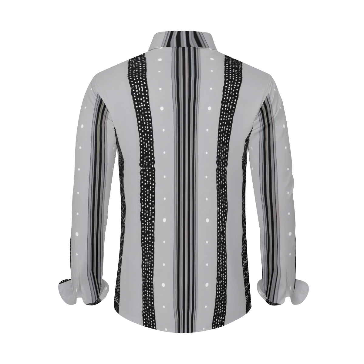 Abstract Stripes Design Long Sleeves Men's Shirt