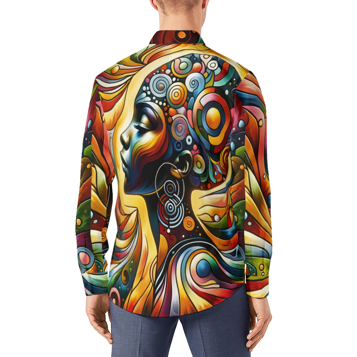 Afrocentric Design Long Sleeves Men's Shirt