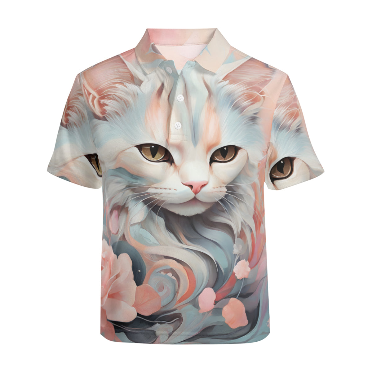 Cat Men's Premium European Size POLO Shirt | 95% Polyester+5% Spandex