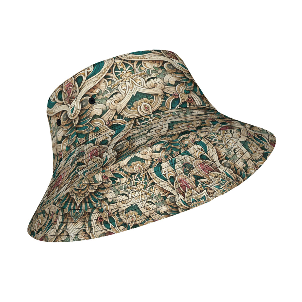 Intricate Luxury Pattern Double-Sided Unisex Polyester Bucket Hat