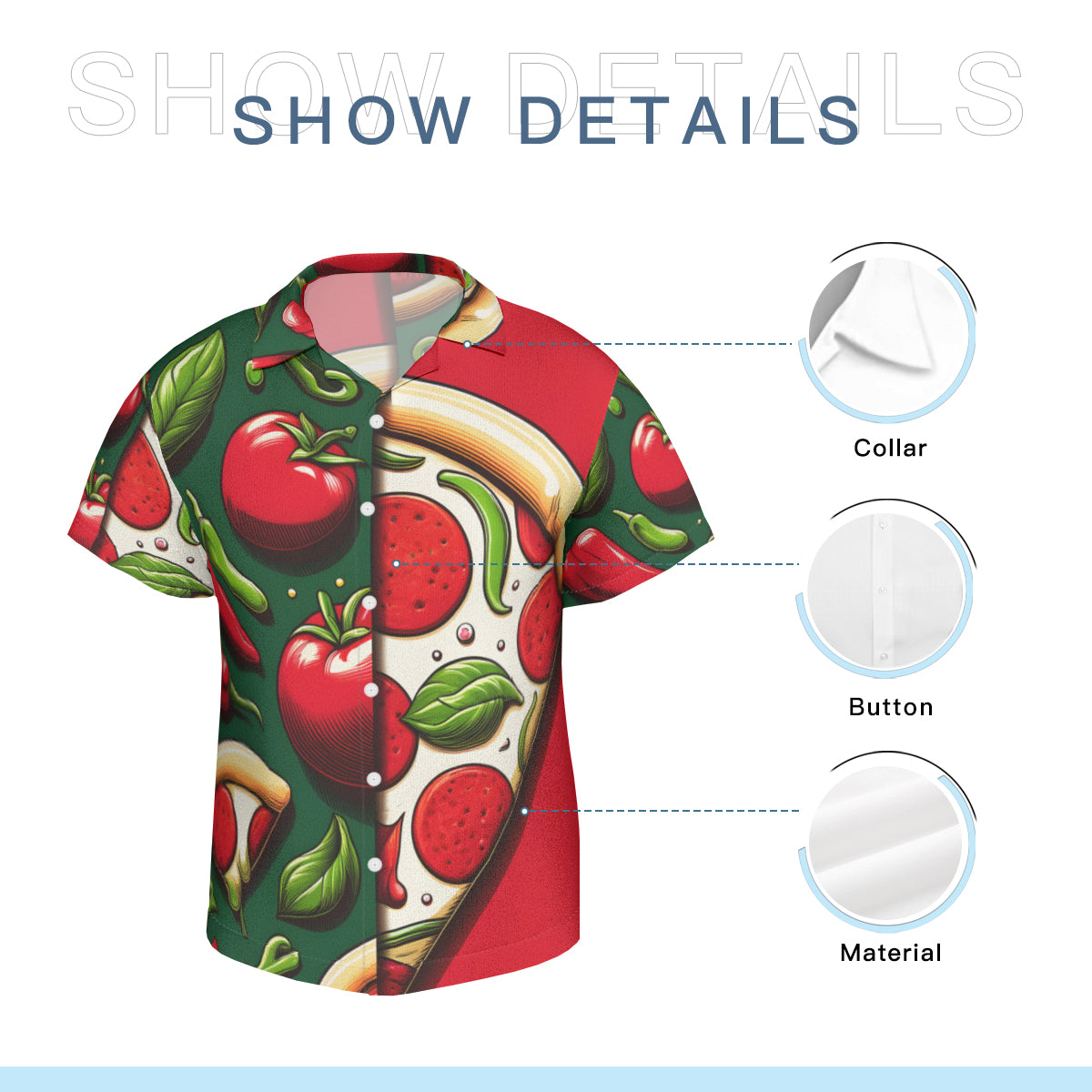 Pizza Short Sleeves Men's Shirt