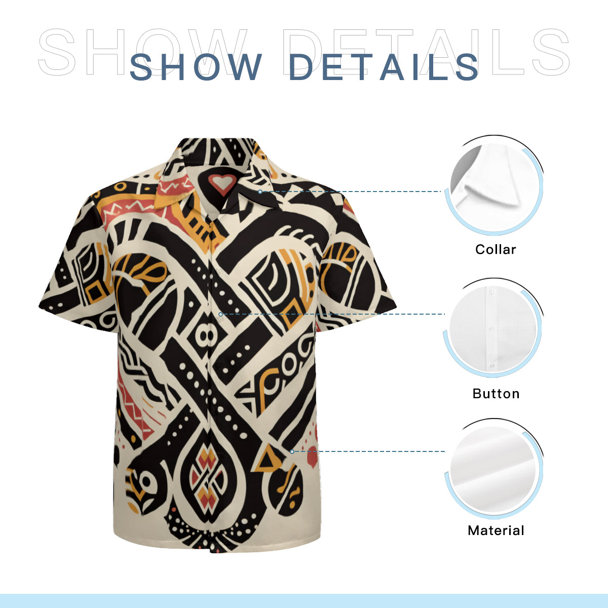Abstract Afrocentric Short Sleeves Men's Shirt