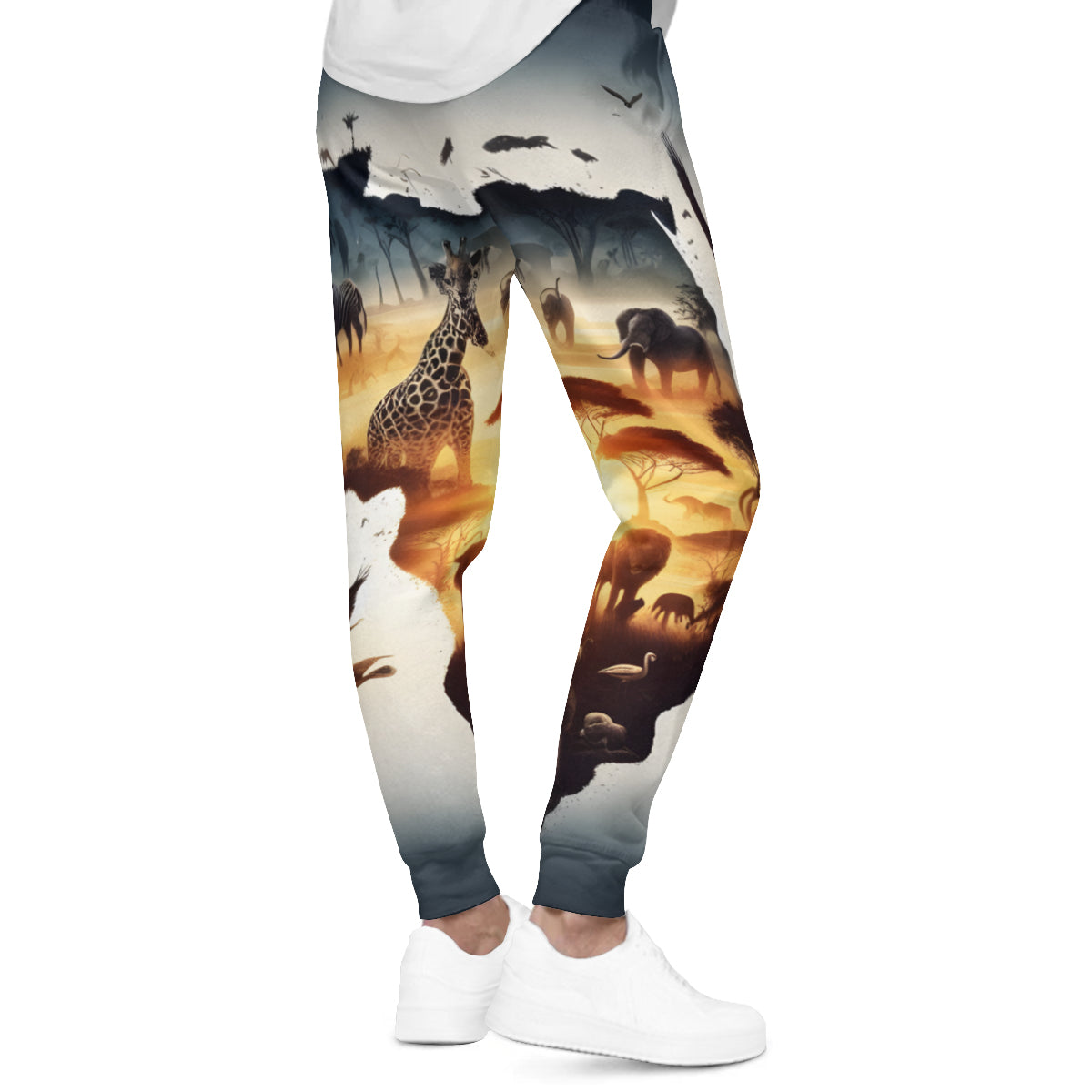 Africa Men's Adult Hoodie Set (Double-Layer Hood) | Health Fabric