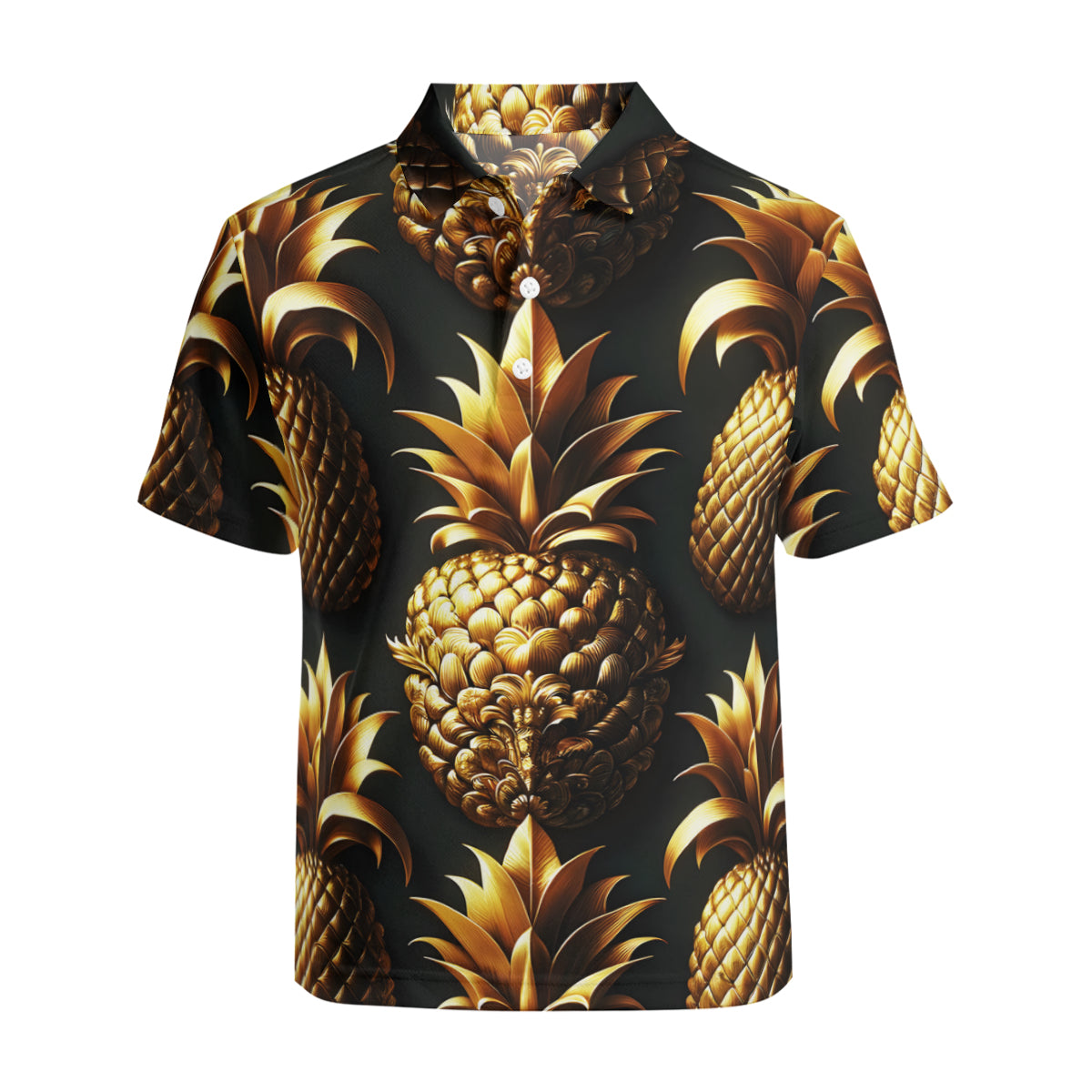 Pineapple Men's Premium European Size POLO Shirt | 95% Polyester+5% Spandex