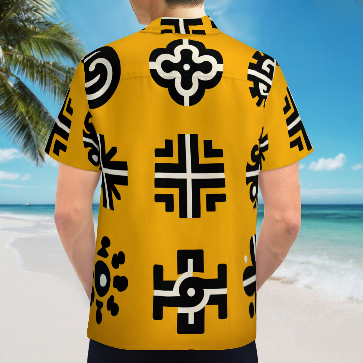 African Pattern Short Sleeves Men's Shirt
