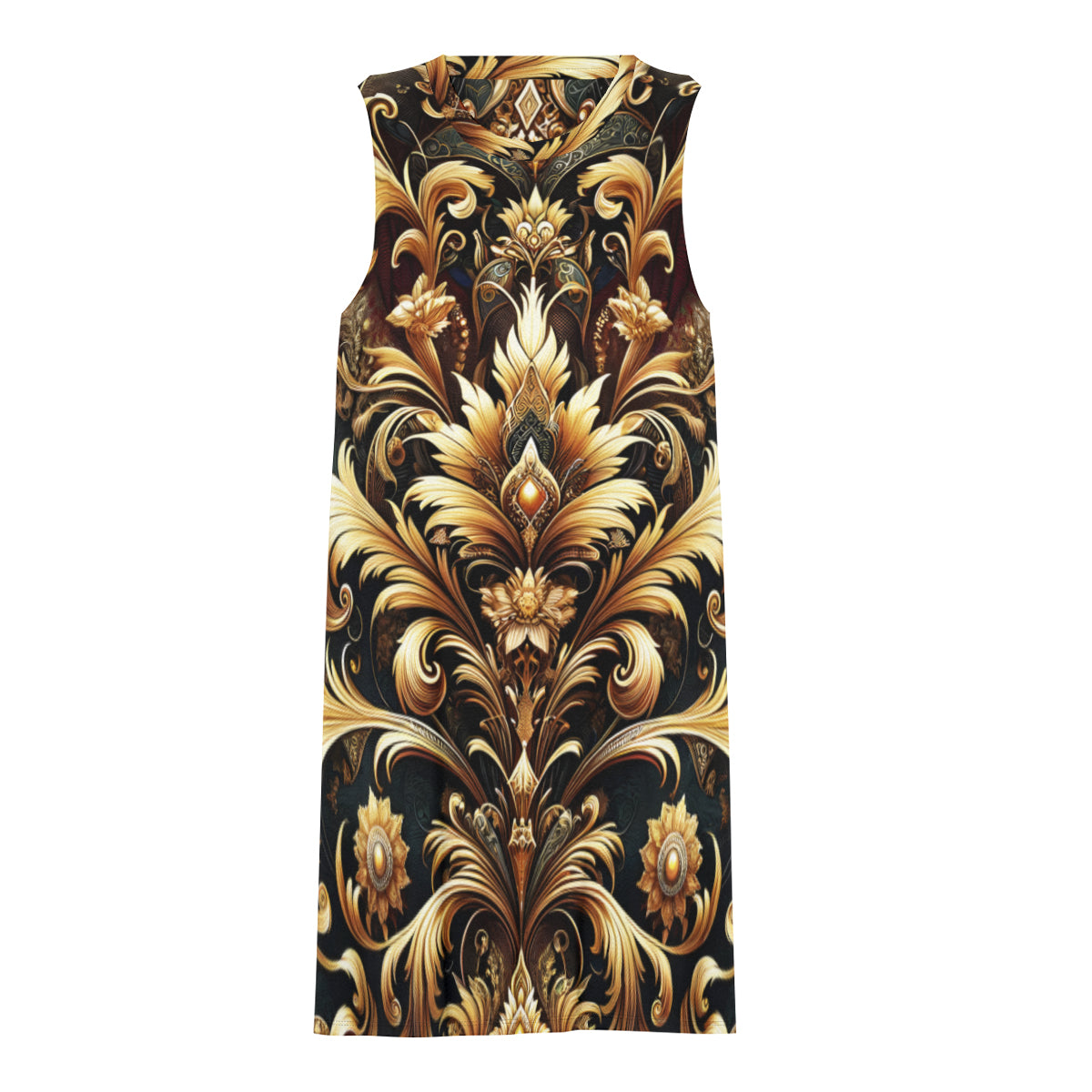 Golden Elegance Women's Casual Dress | Polyester